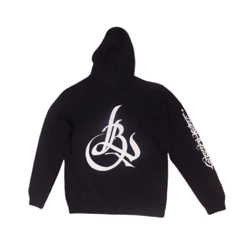 black graphic hoodie